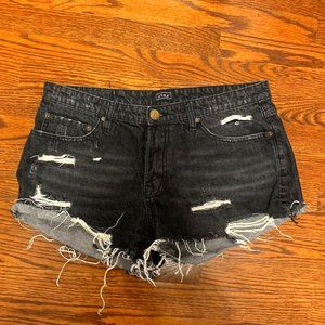 Lira Black Jean Shorts